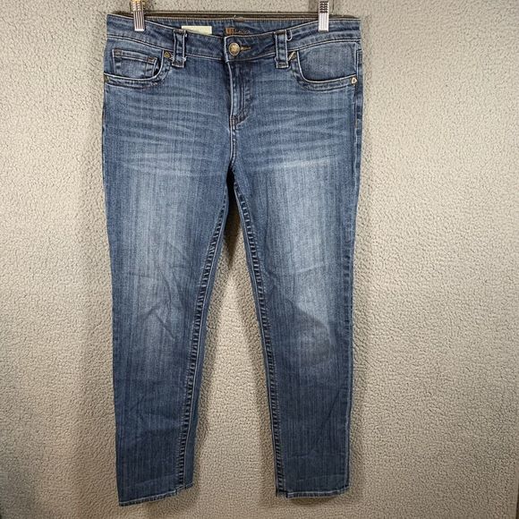 KUT from the Kloth Denim - KUT From The Kloth Straight Leg Jeans Womens 8 Blue Medium Wash Denim Zip Fly